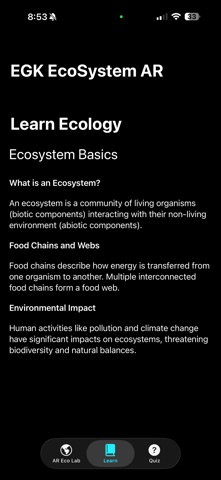 EGK EcoSystem AR screenshot