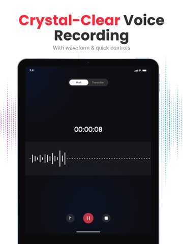 Voice Recorder & Speech Notes iPad screenshot