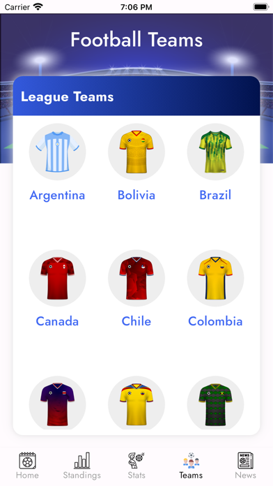 Live Scores Of Copa America Screenshot