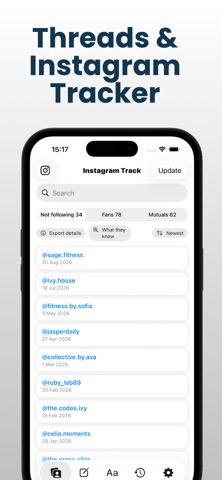 Threads Track - Followers Screenshot 1 of 7