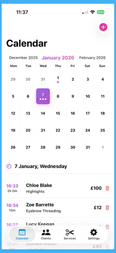 Salon Appointments Screenshot 1