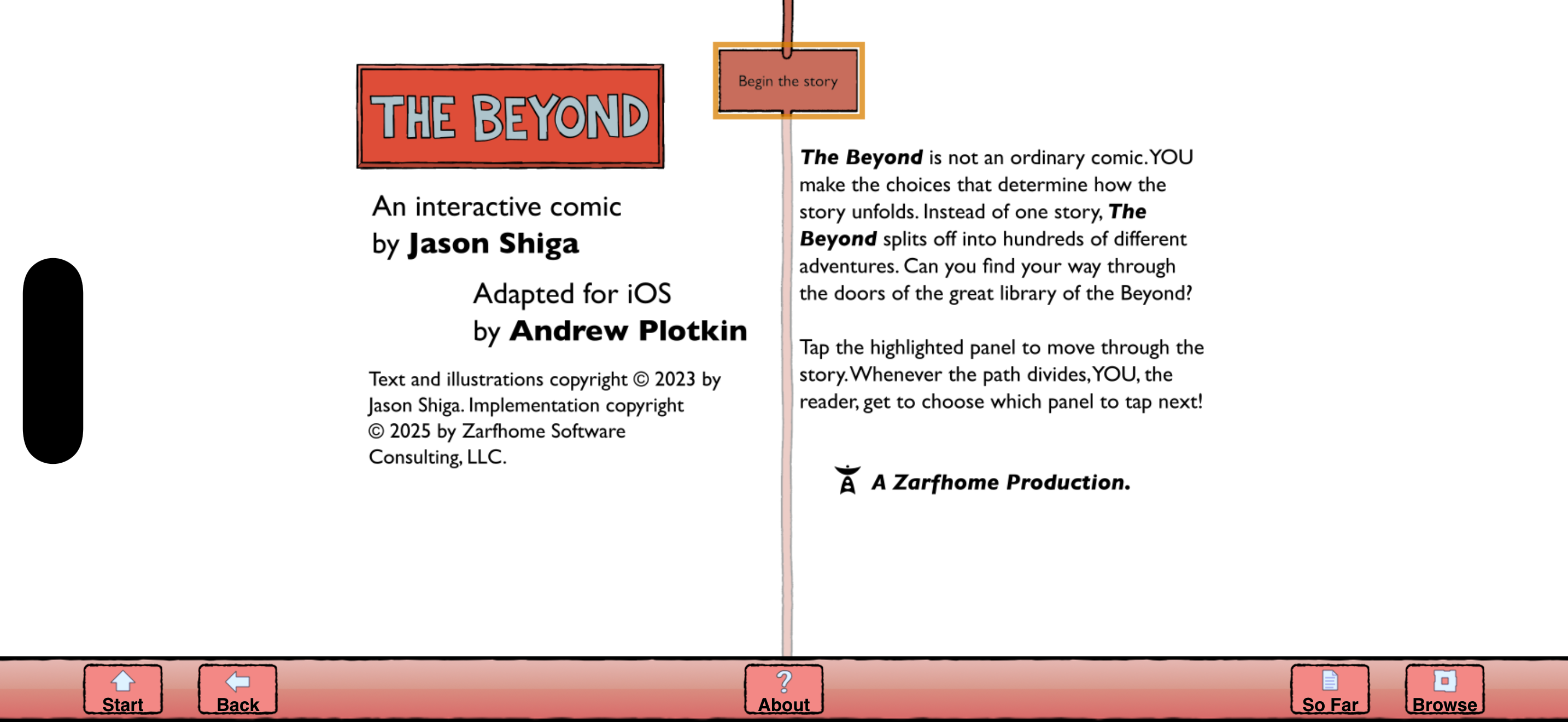 The Beyond: Interactive Comic