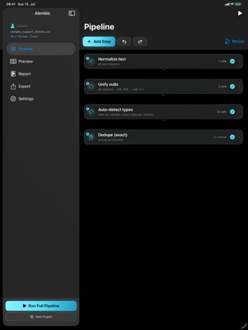 Alembic: Data Distiller iPad screenshot