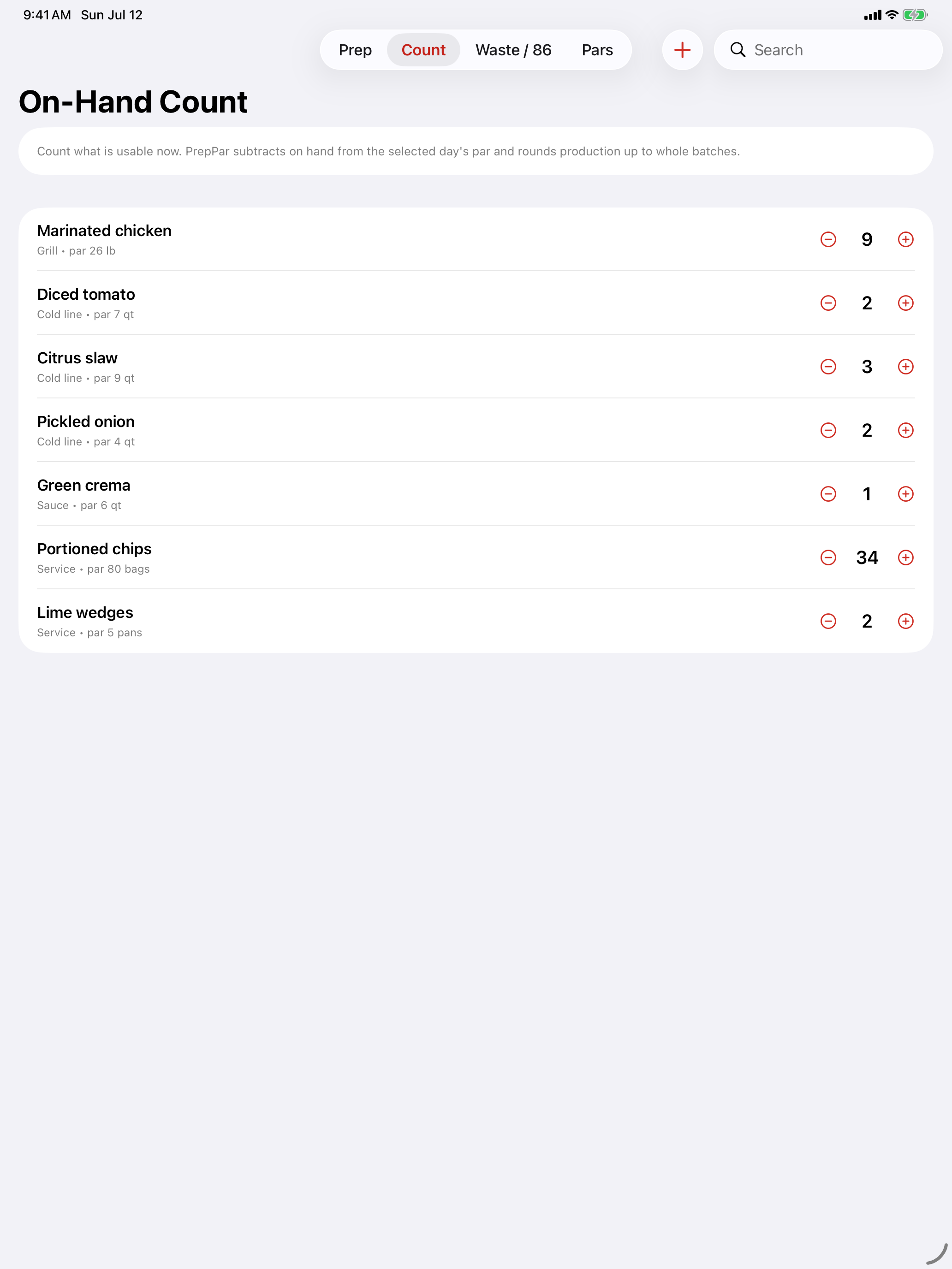 PrepPar iPad screenshot 2 of 2