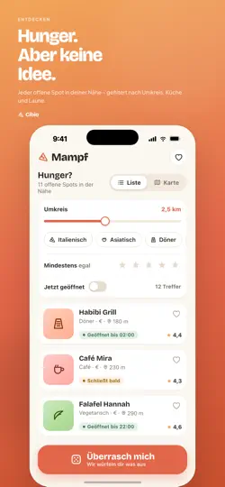 Screenshot von Cibio: Restaurant Picker auf dem iPhone 1