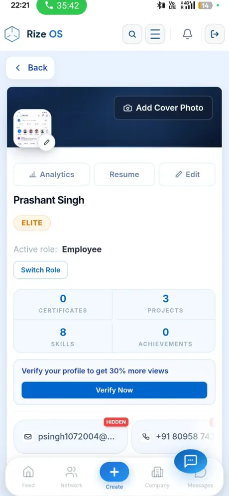 RizeOS screenshot 2