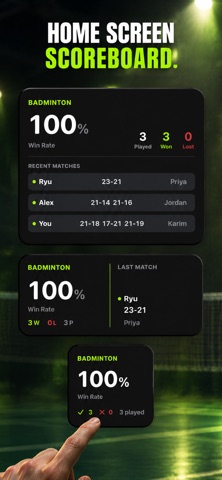 Badminton: Score Counter iPhone screenshot