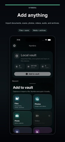 Nymbra iPhone screenshot