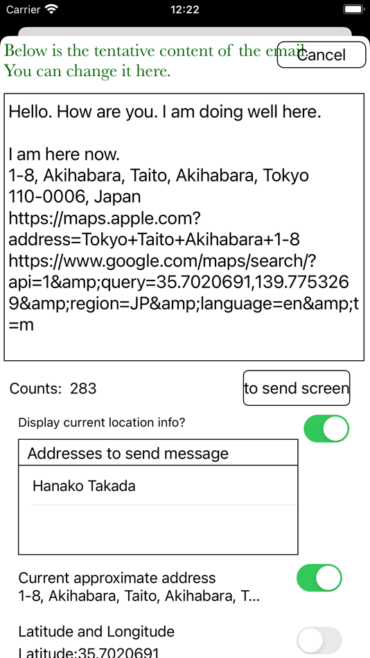 #10. renrakuSuru - contact with GPS (iOS) Podle: Masahiro Takahashi