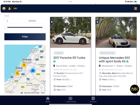 MAKlistings iPad screenshot