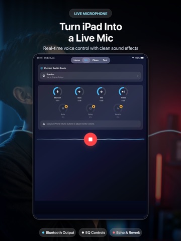 Microphone Live For Speaker iPad screenshot