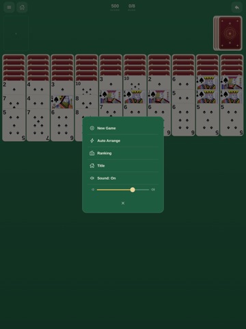 Spider Solitaire Classic8 iPad screenshot