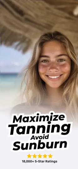 Capture d'écran de Tanning App, UV Index: SunSafe sur iPhone 1