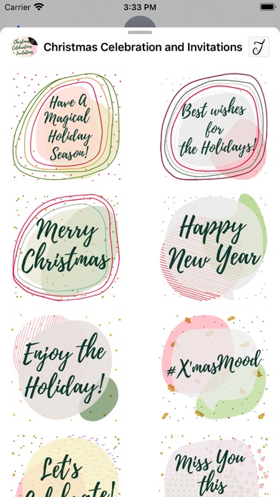 Christmas Season & Invitations Screenshot