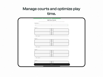 PlayMore Pickleball iPad screenshot