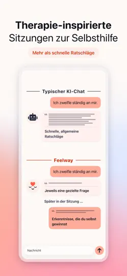 Screenshot von Feelway: KI Mentale Gesundheit auf dem iPhone 1