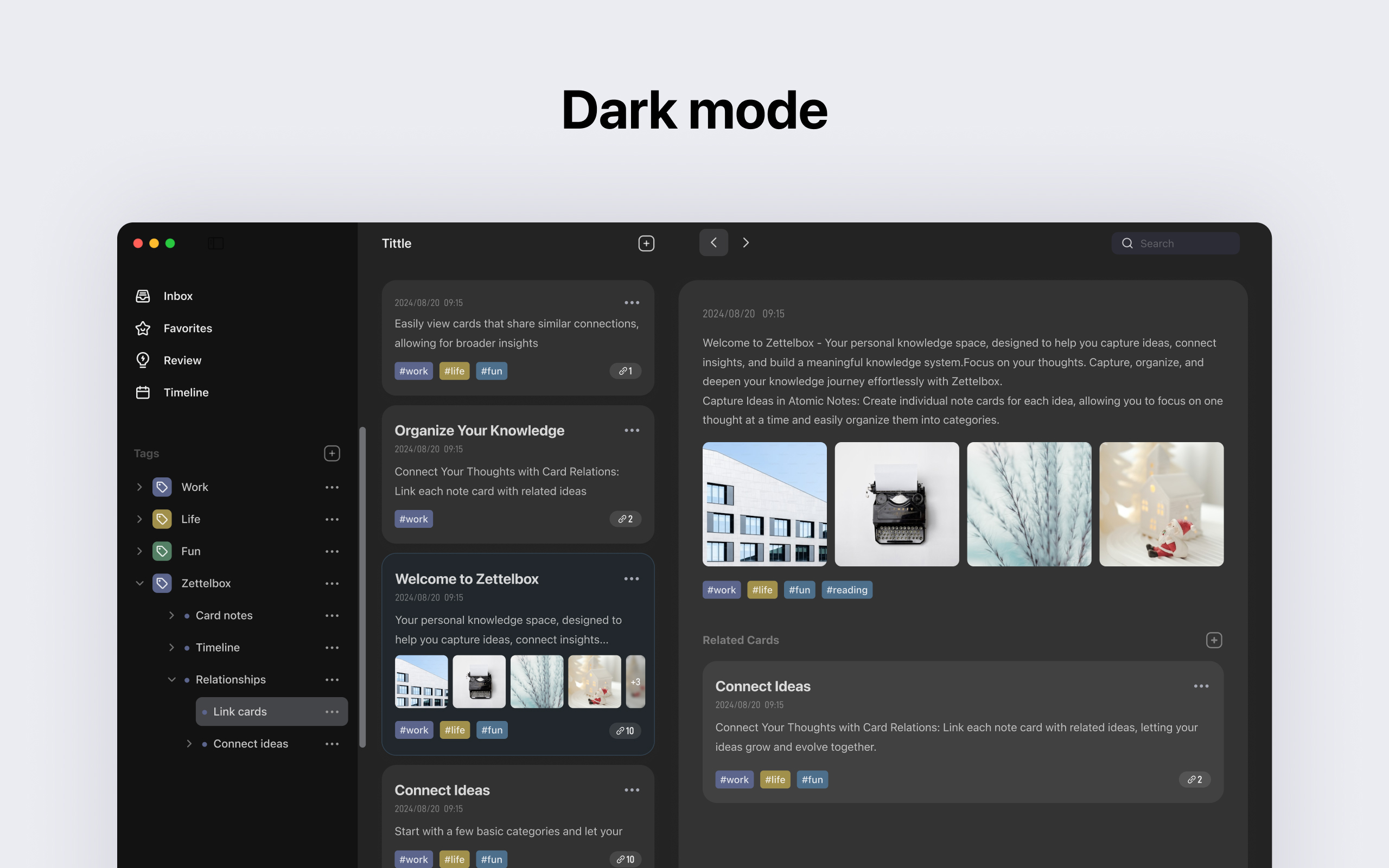 Zettelbox - Card Notes App
