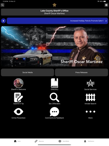 Lake County Sheriffs Office IN iPad screenshot