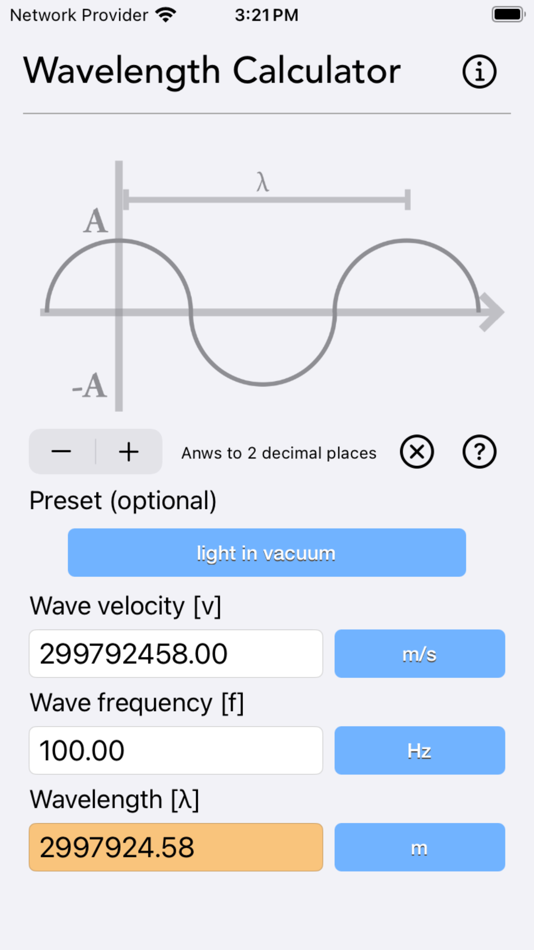 Wavelength Calculator - 1.2 - (iOS)