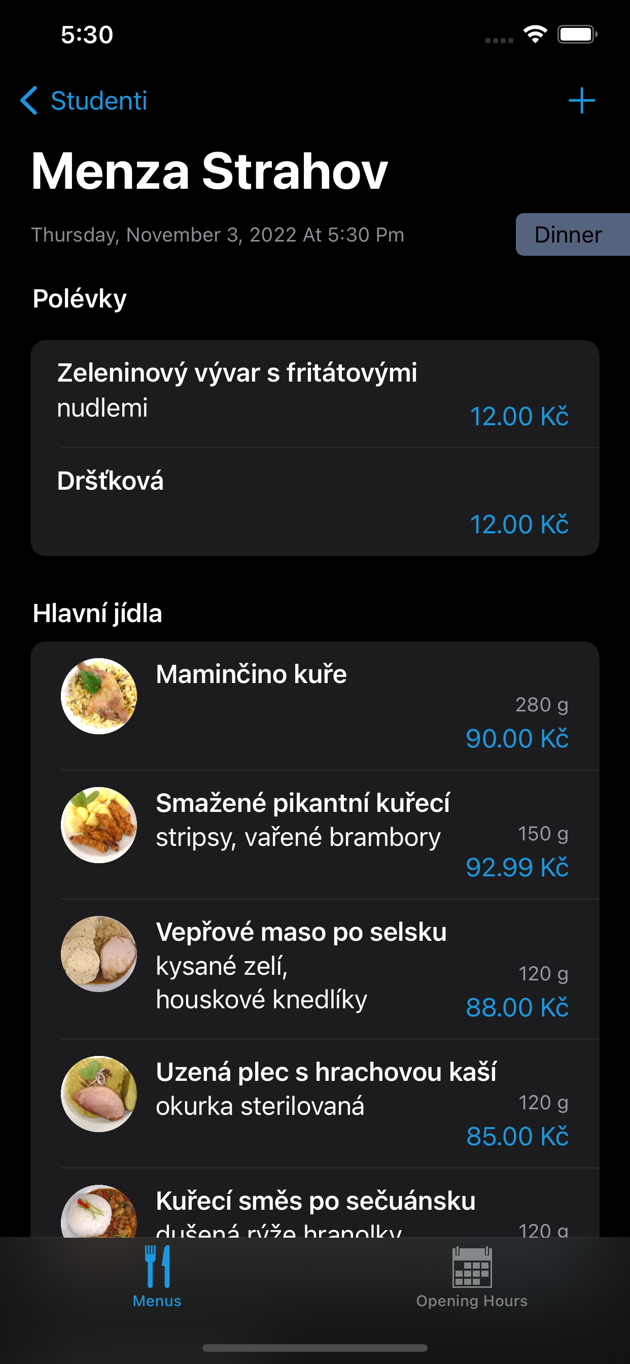 Menzy ČVUT