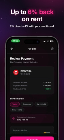 Neobanc - Cash Back on Bills iPhone screenshot