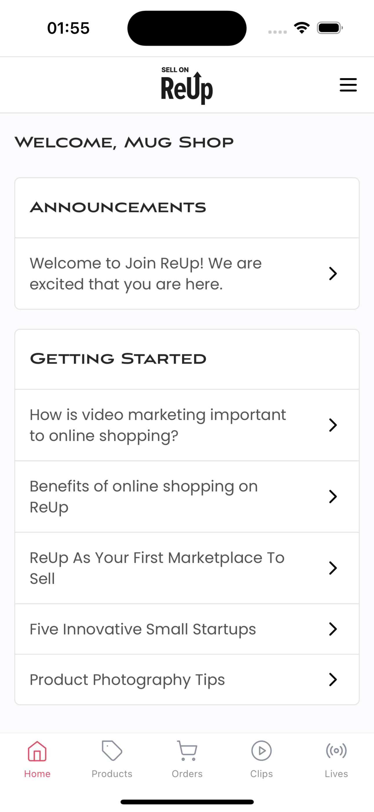 Sell On ReUp