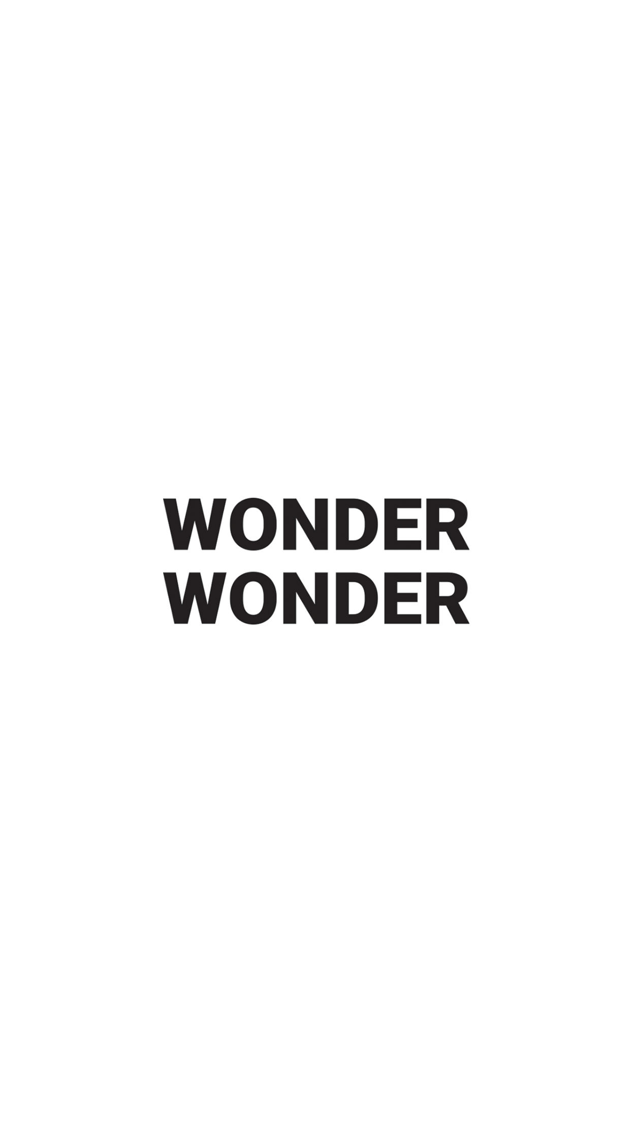 WONDER, WONDER!