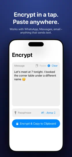 Captura de pantalla de LockSpeak - Encrypt Messages en iPhone 1