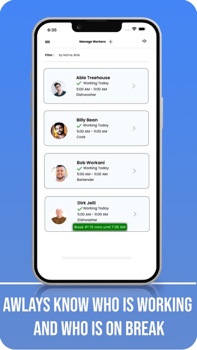 Restaurant Scheduler Screenshot