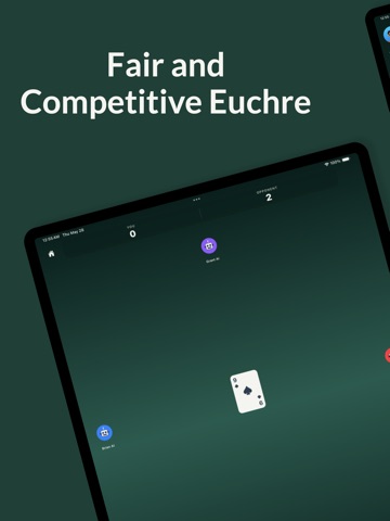 Euchre Plus+ iPad screenshot