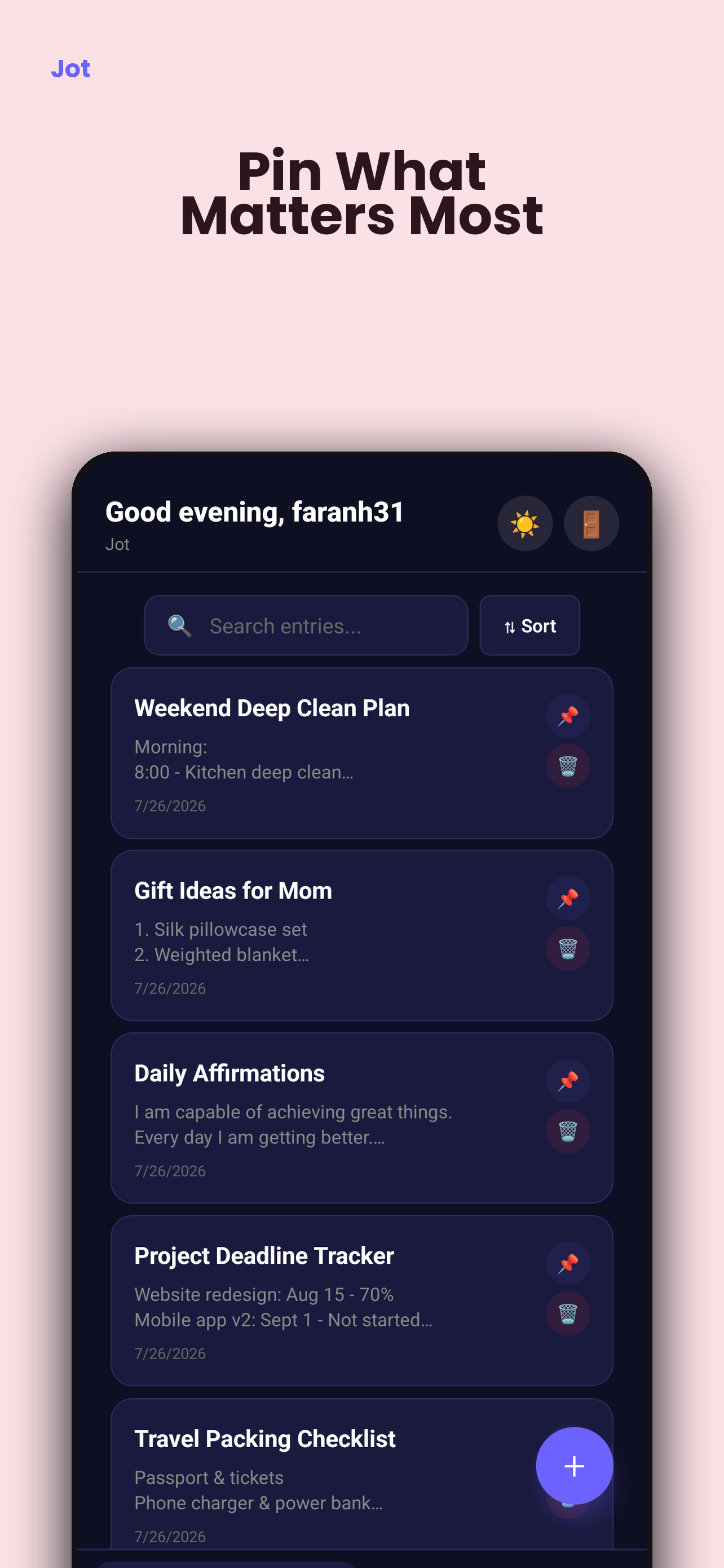 Jot: Easy Notes and To Do List screenshot 3