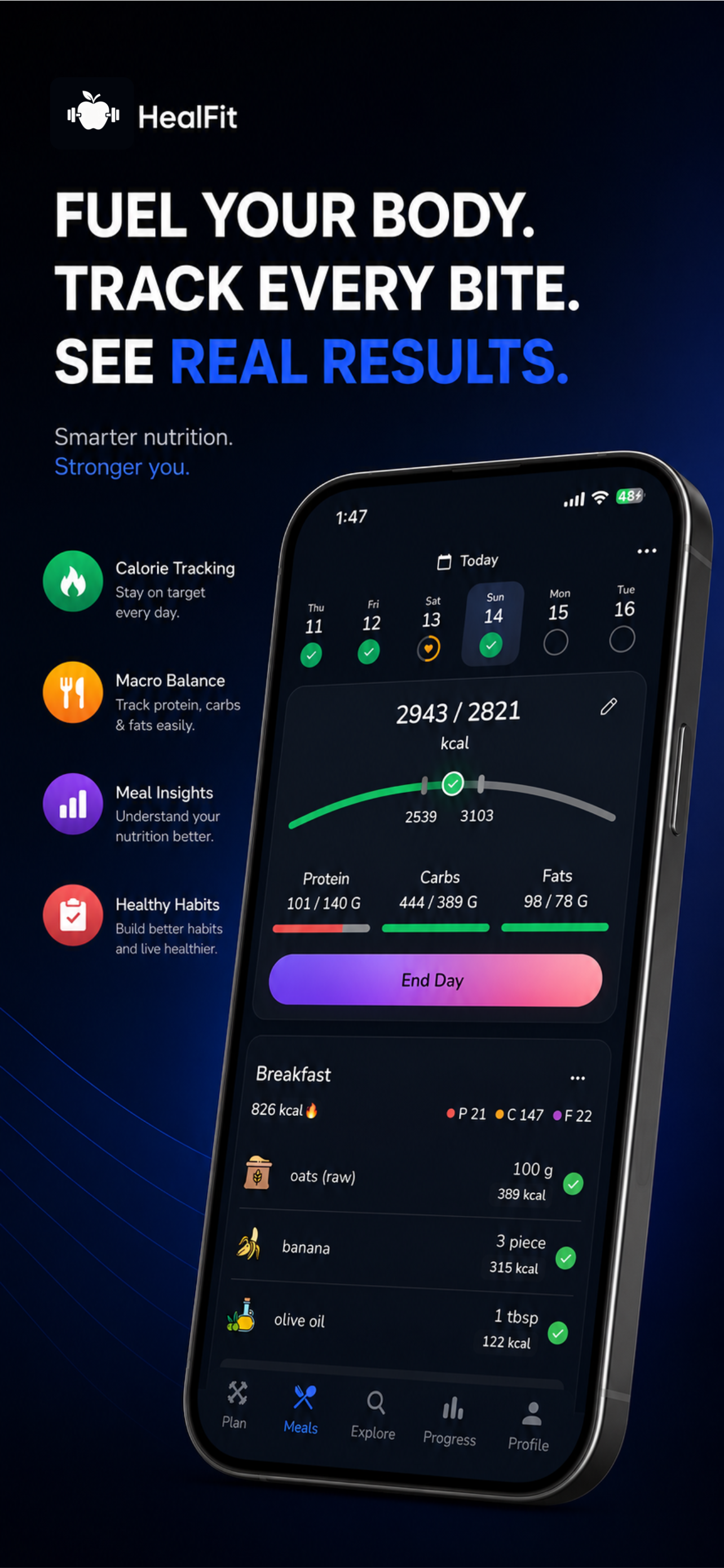 HealFit: Workout & Calories