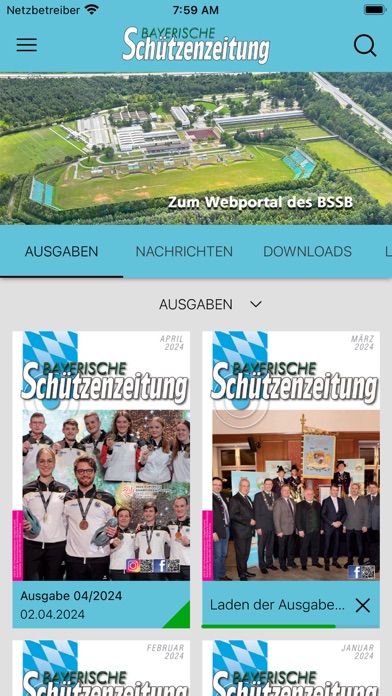 Bayerische Schützenzeitung Screenshot 1 - AppWisp.com Bayerische Schützenzeitung Screenshot 1 - AppWisp.com