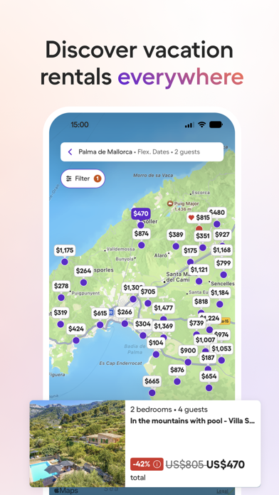 Vacation Rentals - HomeToGo Screenshot 3 - AppWisp.com Vacation Rentals - HomeToGo Screenshot 3 - AppWisp.com