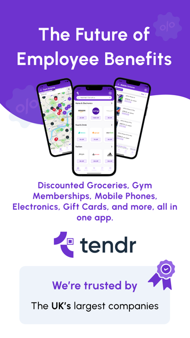 Tendr Employee Benefits Screenshot