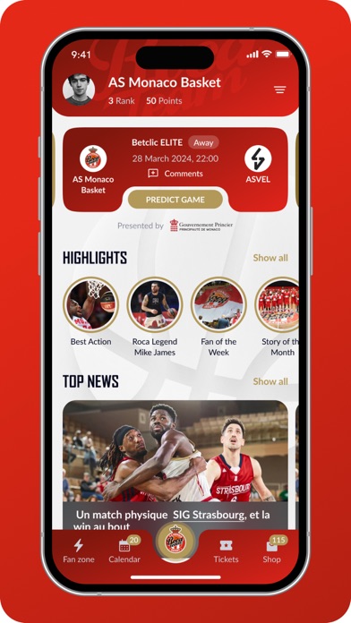 AS Monaco Basket Screenshot