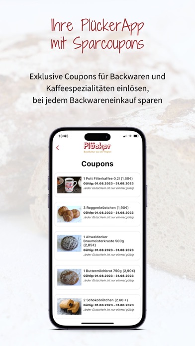 Plücker Bäckerei Screenshot