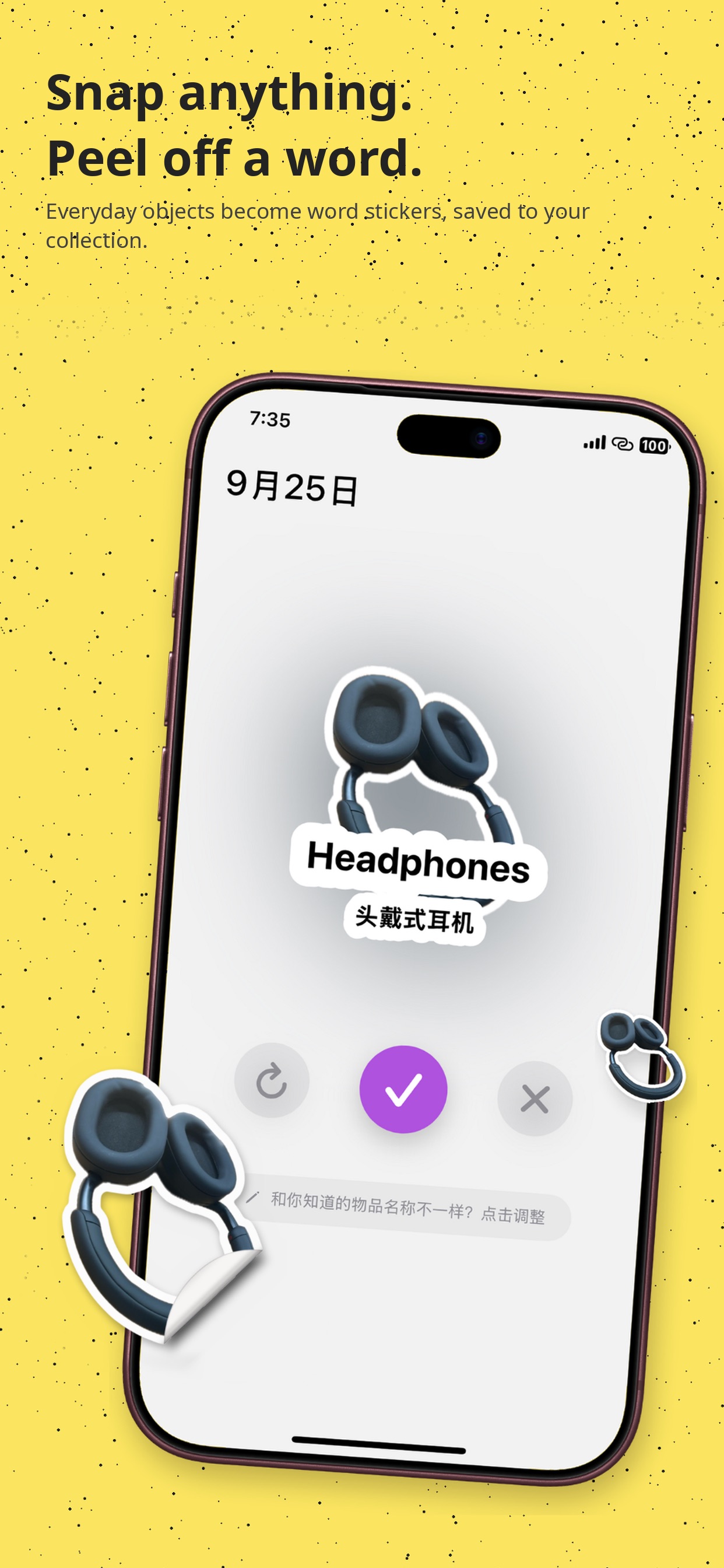 Screenshot 1 of Peelingo: Snap & Learn Words