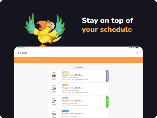 Aureus Academy iPad screenshot 4 - Education app