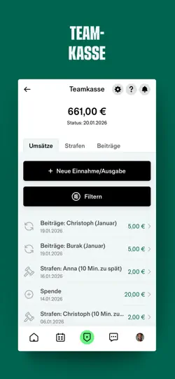 Screenshot von SpielerPlus - Teamorganisation auf dem iPhone 4