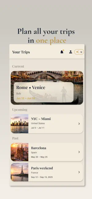 Travon: AI Travel Planner screenshot 1