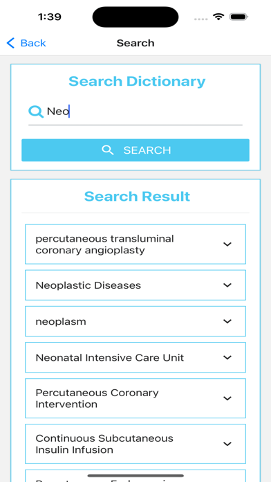 Medical Nursing Dictionary Screenshot