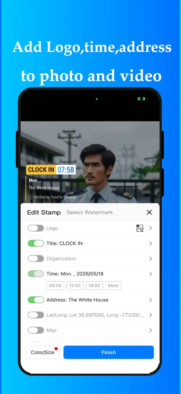 Screenshot #2 pour TimeFix Camera Pro–Watermark