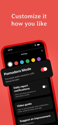 Pretty Pomodoro iPhone screenshot