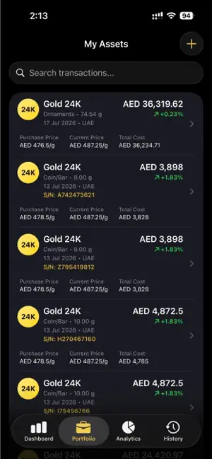 Gold Vault - Portfolio screenshot 3
