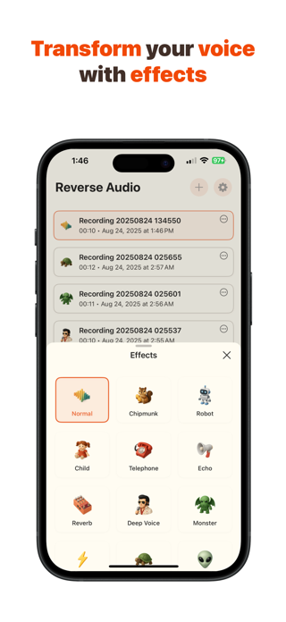 Reverse Audio - Voice Changer Screenshot 4 of 5