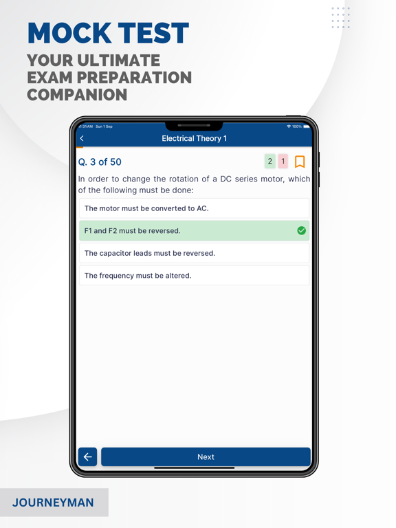 Journeyman Electrician - Test iPad screenshot 2 - Education app