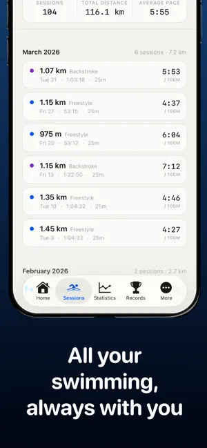Swimetrics: Swim Tracker screenshot 1