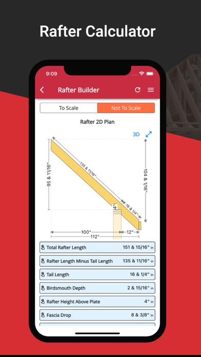 RedX Roof - Rafter Calculator Screenshot