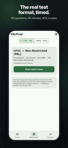 PALPrep: Firearms Exam Prep iPhone screenshot